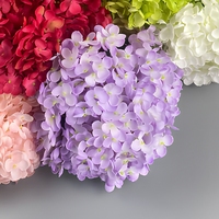 Buket Bunga Hydrangea Prancis Buatan Lima Tangkai dari Sutra, Dekorasi Pernikahan Buatan Tangan untuk Hotel, Rumah, dan Acara