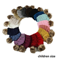 Bonnet d'hiver personnalisé étiquettes femmes monogramme laine tricoté bonnet bonnet casquette chapeau à pompon