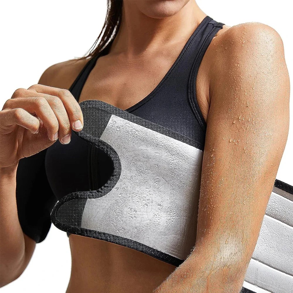 1Pair Arm Trimmer Wraps Shapers Sauna Suit Slimming Arm Sweat Shaping Sleeves Fat Burning Weight Loss Armbands Sports Sleeves