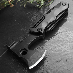 Herramienta portátil para acampar al aire libre, cuchillo de combinación de aluminio multifuncional, hacha para cortar, regalo Industrial para coche de acero - Product Image 1