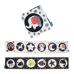 Juguete colgante para cama de recién nacido de 3 a 6 meses, <span class=keywords><strong>libro</strong></span> de tela suave, educativo, de tela sensorial en blanco y negro, juguetes de bebé de alto contraste - Product Image 2