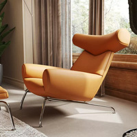 Fauteuil Bull en cuir ultra-fibre durable, fauteuil simple et moderne pour salon, chambre à coucher, extérieur, fauteuil de loisirs
