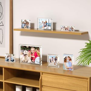 Factory Wholesale Custom Acrylic Family Photo <b>Frame</b> Clear Desktop Free Standing Decorative Acrylic <b>Magnetic</b> <b>Picture</b> <b>Frame</b> - Product Image 3