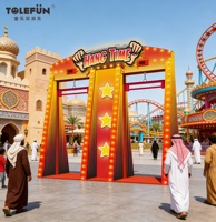 Tolefun CE Grand jeu de plein air géant en métal pour la décoration de pelouses, pour 2 joueurs, manège de fête foraine, parc d'attractions, carnaval, Hangtime