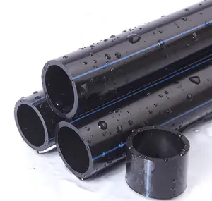Tubi e raccordi in plastica poli PE da 2 pollici tubo flessibile dell'acqua di scarico 200mm 250mm PE100 tubo in HDPE per l'approvvigionamento idrico di irrigazione