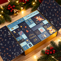 Calendrier de l'Avent personnalisé à 24 cases, boîte cadeau surprise en carton, boîtes numérotées, emballage écologique, cadeau de Noël pour enfants