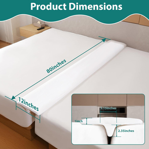Relleno <span class=keywords><strong>de</strong></span> espacios extra ancho <span class=keywords><strong>de</strong></span> 12 pulgadas para cama ajustable, <span class=keywords><strong>puente</strong></span> <span class=keywords><strong>de</strong></span> cama convertible <span class=keywords><strong>de</strong></span> individual a king, cierra el hueco (0-3 pulgadas), blanco - Product Image 5