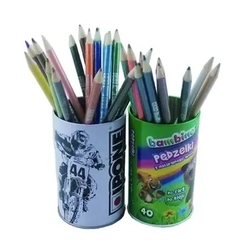 Best selling custom metal pen holder wholesale tin Pencil holder for desk