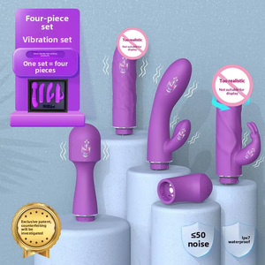 Set <span class=keywords><strong>de</strong></span> Cuatro Piezas: Vibrador Reemplazable, Juguete Sexual para Punto G, Masturbador Femenino, Varita <span class=keywords><strong>de</strong></span> Masaje AV, Estimulador para Adultos, Vibrador Conejo - Product Image 2