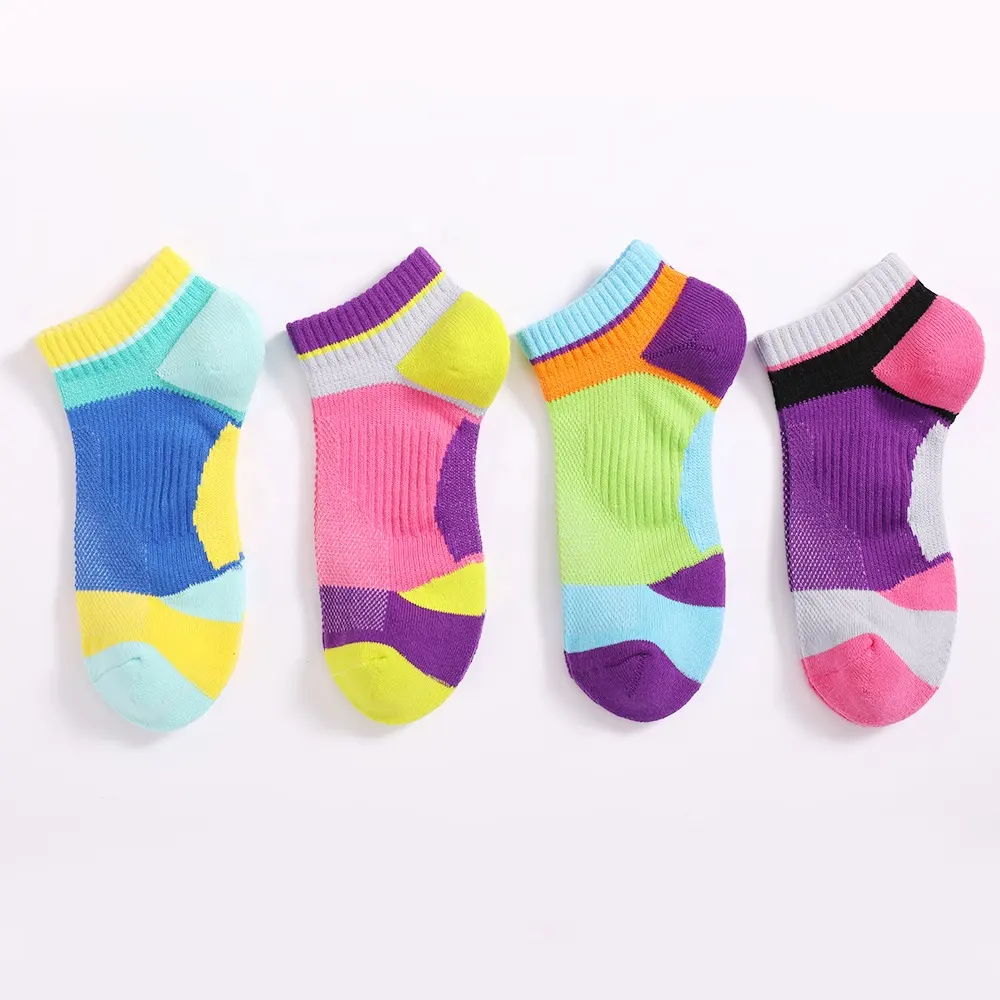 Professionele Groothandel Mode Kleurrijke Laag Uitgesneden Enkel Hardloopsport Sokken Voor De Zomer