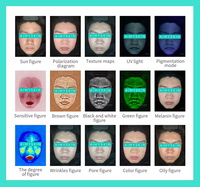 Aplikasi Penganalisis Kulit 3D Portabel AI Pemindai Wajah untuk Penggunaan di Rumah dengan Colokan AU