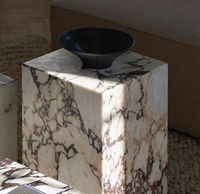 Table basse en marbre Calacatta Viola naturel unique pour la décoration du salon Socle Table basse en marbre Bloc de marbre Table basse