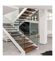 Système de garde-corps en fer et verre Prima PR Commercial moderne pour escalier extérieur et porche, résistant à la rouille et aux intempéries, avec profilé en U en alliage d'aluminium 5