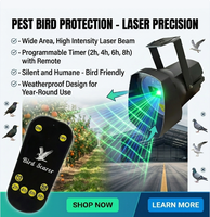 120 °   Répulsif laser rotatif pour oiseaux, système de dissuasion pour fermes et rizières, protection tout au long de la journée