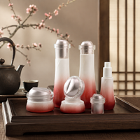 Flacons en verre et pots à crème de marque pour sérum, 130 ml, 100 ml, 40 ml, 50 g, 30 g, emballages cosmétiques, sérigraphie, OEM, ODM