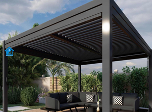 Pergola <span class=keywords><strong>di</strong></span> Lusso Sweet Home in Alluminio per Esterni con Tetto a Lamelle Motorizzato, Tenda Parasole Impermeabile per <span class=keywords><strong>Giardino</strong></span> - Product Image 3