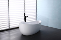 CUPC 100% Acrylique Renforcé FRP Ovale Conception 1590x805x680mm Trempage Autoportant Salle De Bains Baignoire Spécialisé Fabricant