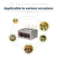 Cuiseur à nouilles électrique commercial en acier inoxydable à six trous pour soupes épicées et ragoûts