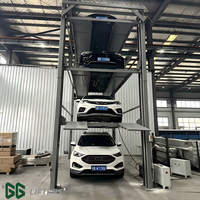 Élévateur de stationnement vertical durable à quatre niveaux pour 4 véhicules, machine de stationnement pour centres de service automobile
