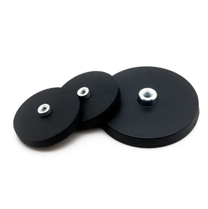 Fabriek Groothandel Sterke N35 Magneet Anti-Kras Rubber Chuck Gecoat Binnenste Draad Magneet Geleiding Ronde Magneten Groothandel - Product Image 3