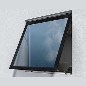 Hihaus Modern <strong>Design</strong> House Large Black Ventilation Aluminium Awning Glass <strong>windows</strong>