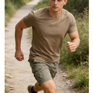 Men's Team Wear Sporty 100% Polyester Quick Dry Blank Running Pickleball Tennis <strong>T</strong>-<strong>Shirt</strong> O-Neck Collar for Gym Marathon - Product Image 3