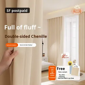 Tende in ciniglia jacquard a righe bifacciali completamente oscuranti per camera da letto, fornite direttamente dalla fabbrica - Product Image 2