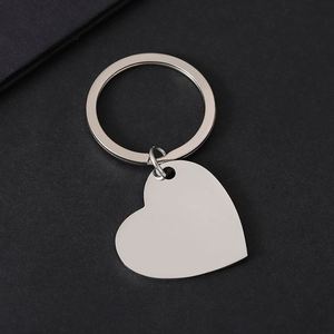 <b>Custom</b> Engravable Stainless Steel Slanted Heart <b>Keychain</b> Blank UV Laser Color Printed Fashion Holiday Gifts - Product Image 6