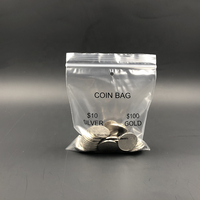Pochette Ziplock en LDPE pour pièces de monnaie, argent, or, lingots, numismatiques, pierres précieuses, timbres, cartes, reçus, artisanat, avec trou de suspension, pochette pour photos, classeur