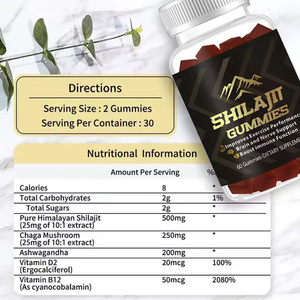 Gomitas <span class=keywords><strong>de</strong></span> SHILAJIT que Apoyan el Rendimiento en el Ejercicio, <span class=keywords><strong>la</strong></span> Función Cerebral y Nerviosa, y <span class=keywords><strong>la</strong></span> Inmunidad con <span class=keywords><strong>Ashwagandha</strong></span> y Vitaminas - Product Image 2
