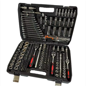 Blue Dot <b>Tool</b> 216-Piece 72-Tooth Ratchet Socket <b>Set</b> White High Carbon Steel Hard for Industrial Repair <b>Mechanic</b> Ratchet Wrench S - Product Image 3