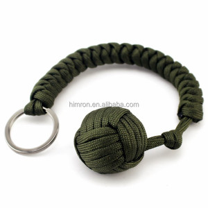 Cordino Intrecciato Mimetico Personalizzato con Sfera in <span class=keywords><strong>Acciaio</strong></span> Inox, Portachiavi in Paracord per Campeggio ed Escursionismo - Product Image 4