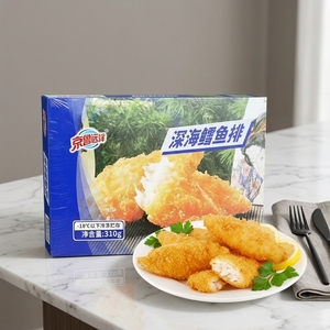 Filet de morue pané <span class=keywords><strong>surgelé</strong></span> prêt à frire, enrobé de Panko croustillant, riche en protéines, idéal pour les dîners en famille, compatible friteuse à air chaud - Product Image 1