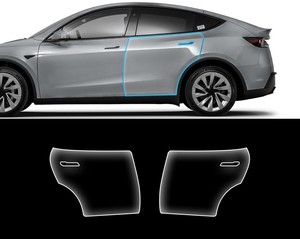 Revêtement de voiture <span class=keywords><strong>invisible</strong></span> TPU Tesla Model Y - Brillant, hydrophobe, protection complète du véhicule, PPF résistant aux rayures, autocollant transparent 7,5 mil - Product Image 1
