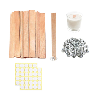 Mèches en bois de forme personnalisée en bois de cerisier pour bougie bougie mèche en bois - Product Image 1