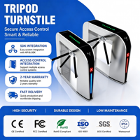 Torniquete Trípode de Alta Calidad CE, Acceso Bidireccional, Código QR, Tarjeta, Contraseña, Reconocimiento Facial, Motor sin Escobillas Antipinzamiento, Comercial