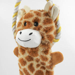 Juguete de Peluche Resistente para Perros, Juguete Chirriante Interactivo, Resistente a Mordidas, para Limpieza Dental, con Anillo de Cuerda de Algodón - Product Image 3