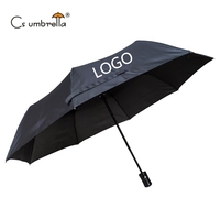 YS-3202 Parapluie pliant publicitaire personnalisé avec logo imprimé, ouverture automatique, 3 sections, idéal pour cadeaux d'entreprise et promotionnels