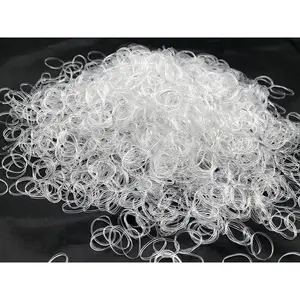 Clear Elastic Hair Bands Mini Rubber Hair Ties Disposable Elastic Hair Holder With 250 Each Bag For Girls