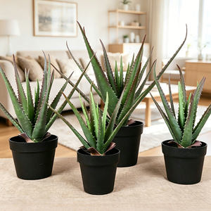 <span class=keywords><strong>Planta</strong></span> Artificial de <span class=keywords><strong>Aloe</strong></span> <span class=keywords><strong>Vera</strong></span> en Maceta <span class=keywords><strong>Grande</strong></span> de Estilo Nórdico para Decoración Moderna de Hogar u Oficina, <span class=keywords><strong>Planta</strong></span> Suculenta Realista - Product Image 1