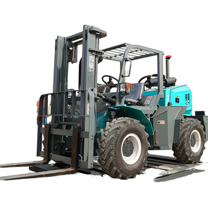 מלגזה חדשה <span class=keywords><strong>6</strong></span> טון דיזל 4X4 צמיגים מלאים תורן חד-שלבי כושר הרמה גבוה יכולת שטח לעבודות בנייה, כרייה וחקלאות - Product Image 6