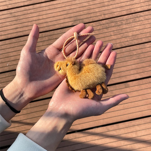 Porte-clés en peluche douce en forme de chameau, clip mignon pour sac à dos, cadeau original, souvenir, pendentif mignon pour sac de fille - Product Image 5