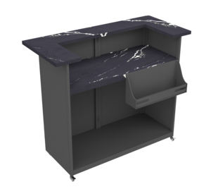 Comptoir de <span class=keywords><strong>bar</strong></span> pliable en fer noir, station de cocktails d'extérieur pour en-cas, bonbons et chips avec logo - Product Image 2