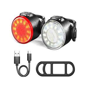 Juego de Luces LED <span class=keywords><strong>para</strong></span> <span class=keywords><strong>Bicicleta</strong></span> Q2, Luces Delanteras y Traseras Recargables, Paquete de Luces <span class=keywords><strong>para</strong></span> <span class=keywords><strong>Bicicleta</strong></span> de Montaña y Carretera, Combinación de Faro y Luz Trasera - Product Image 2