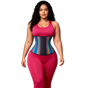 Corset amincissant en <span class=keywords><strong>latex</strong></span> avec baleines en acier pour <span class=keywords><strong>femme</strong></span>, ajustable, pour le contrôle du ventre et le remodelage corporel - Product Image 4
