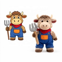Peluche personnalisée en forme de vache pour la remise des diplômes, jouet en peluche sur mesure, cadeau de remise des diplômes, souvenir scolaire, poupée en peluche personnalisée OEM