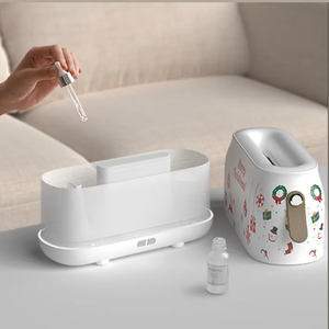 Décorations d'ambiance de Noël Effet de flamme Humidificateur muet Huile Essentielle Diffuseur d'arôme de Noël Addible - Product Image 3