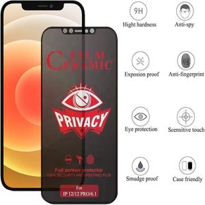 Protector de pantalla de cerámica antiespía para teléfono móvil, Nano película mate 2.5d 9H, antihuellas dactilares - Product Image 3