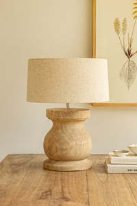 Atlas <b>Table</b> Lamp in Natural Mango Wood Classy Art Style for Bedroom Living Room Office or Outdoor Wholesale Prices - Product Image 2