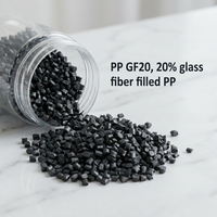 Particules de plastique polypropylène, granulés PP naturels, granulés PP GF25 Fr V0, résine, prix d'usine
